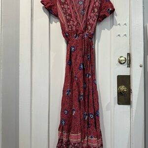 Floral Red Maxi Dress